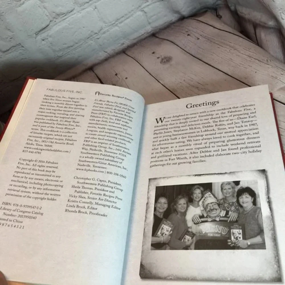 Autographed ITS ABOUT THYME cookbook